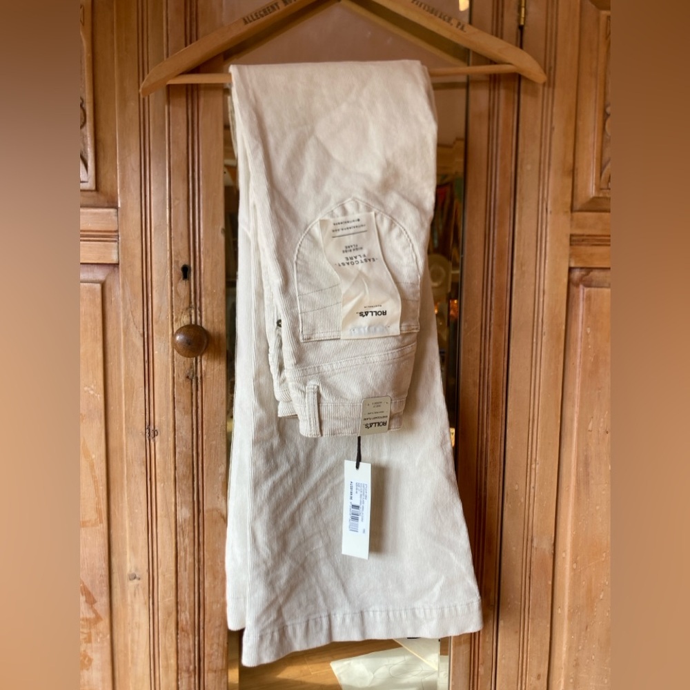 ROLLA'S Cream Eastcoast Flare Corduroy Pants - Picture 10 of 10